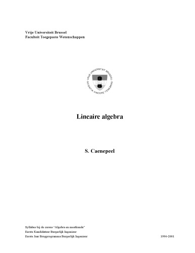 Lineaire algebra [lecture notes]