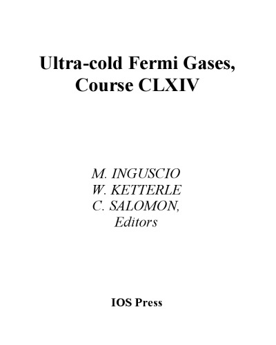 Ultra-cold Fermi gases: Varenna on Lake Como, Villa Monastero, 20-30 June 2006