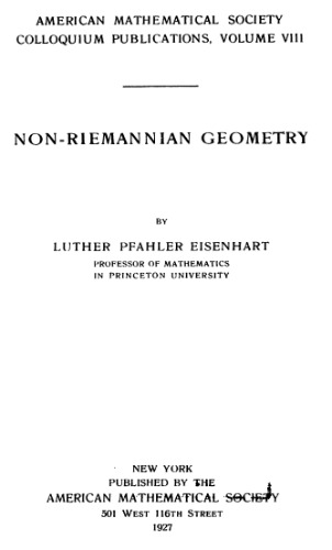 Non-Riemannian geometry