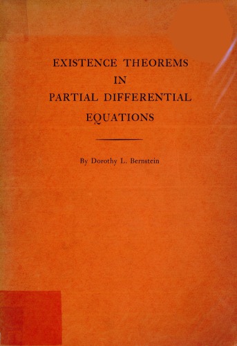 Existence theorems in partial differential equations.