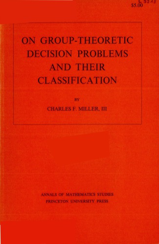 On group-theoretic decision problems and their classification