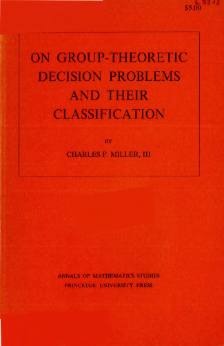 On group-theoretic decision problems and their classification