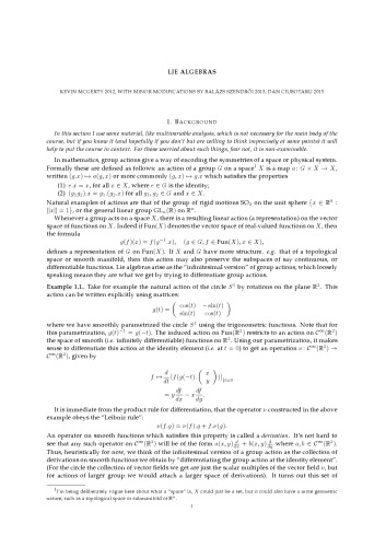 Lie algebras [Lecture notes]