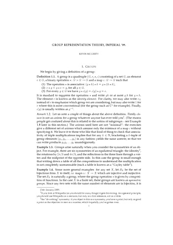 Group Representation Theory [Lecture notes]