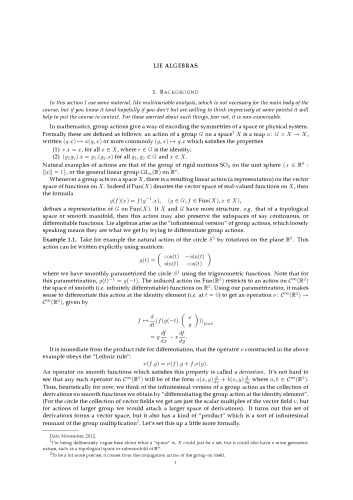 Lie algebras [Lecture notes]