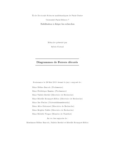 Diagrammes de Ferrers décorés [habilitation]