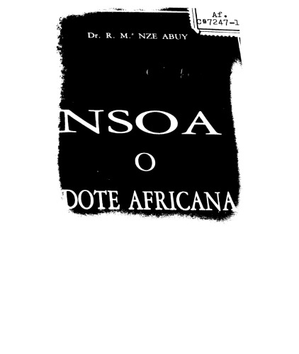 Nsoa, o, Dote africana