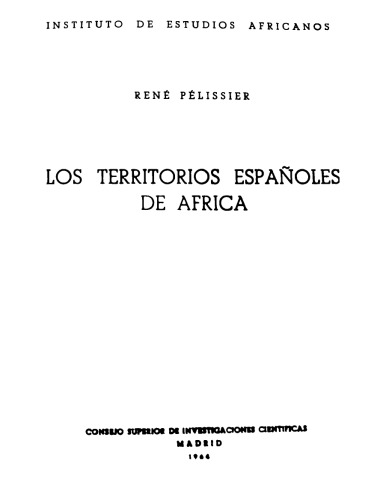 Los territorios españoles de Africa
