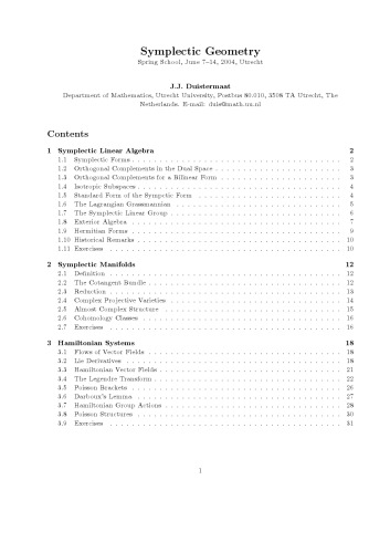 Symplectic Geometry [Lecture notes]