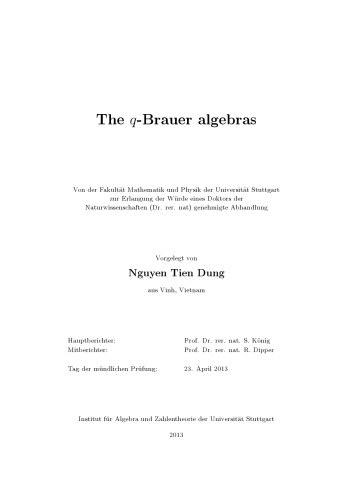 The q-Brauer algebras [PhD thesis]