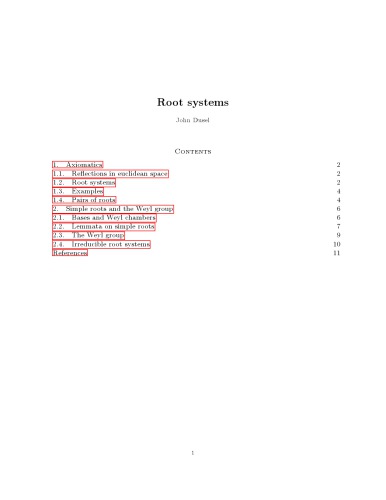 Root systems [expository notes]