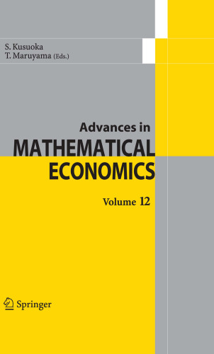 Advances in mathematical economics