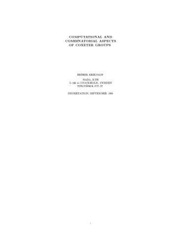 Computational and combinatorial aspects of Coxeter groups [PhD thesis]