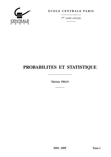 Probabilités et statistique