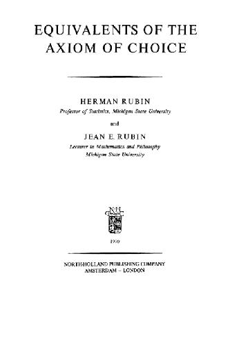 Equivalents of the Axiom of Choice