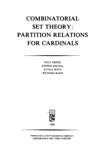 Combinatorial set theory: Partition relations for cardinals