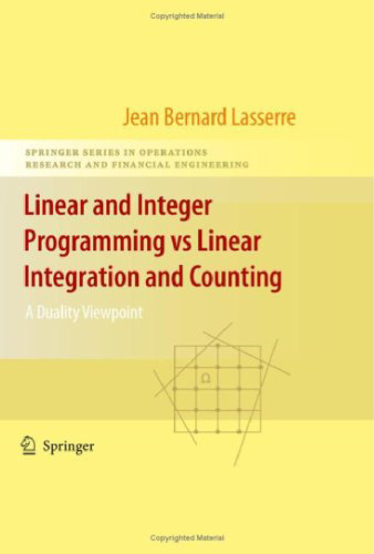 Linear and integer programming vs linear integration and counting: A duality viewpoint