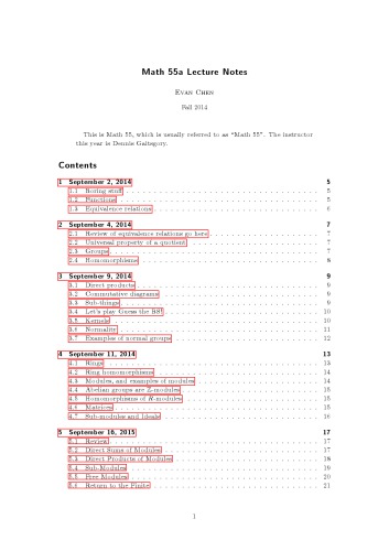 Math 55a [Lecture notes]