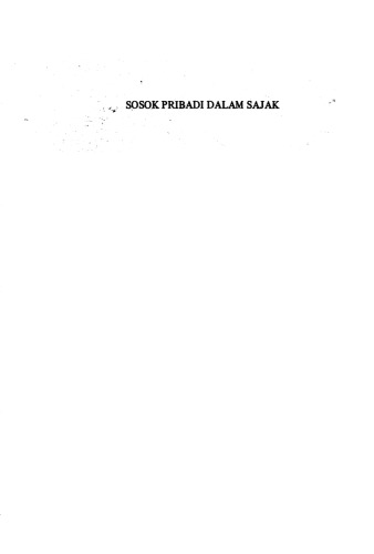Sosok Pribadi dalam Sajak