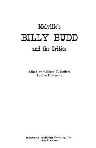 Melville's Billy Budd & the Critics
