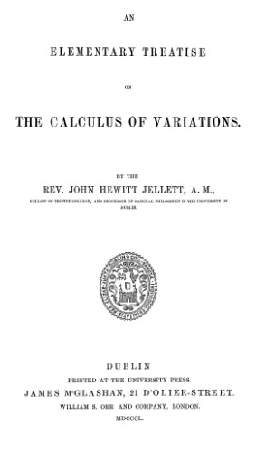 An elementary treatise on calculus of variations (1850)
