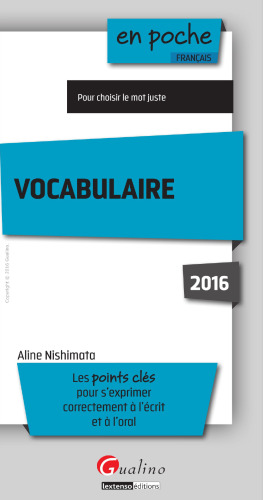 Vocabulaire 2016