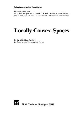 Locally convex spaces