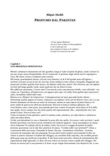 Profumo dal Pakistan