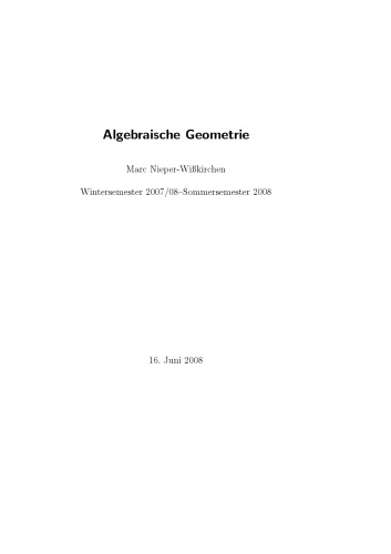 Algebraische Geometrie