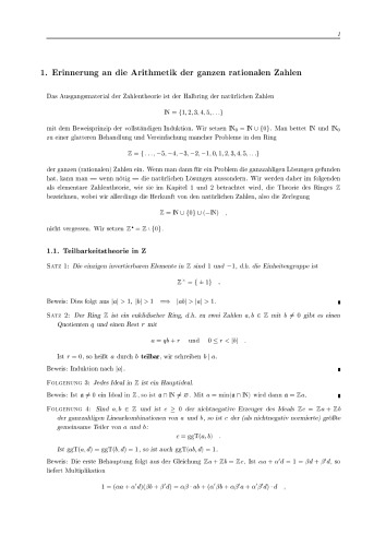 Algebraische Zahlentheorie (Sommersemester 2004)