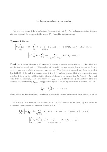 Inclusion-exclusion formulas [expository notes]