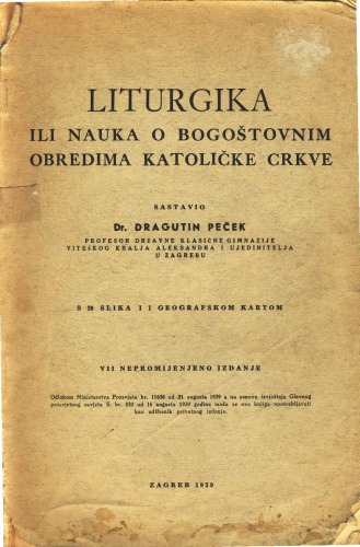 Liturgika ili nauka o bogoštovnim obredima katoličke Crkve
