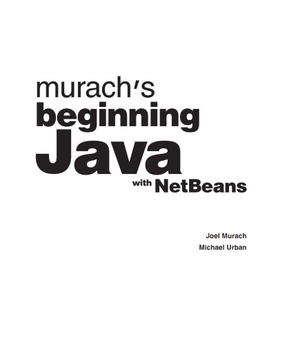 Murach's Beginning Java with NetBeans