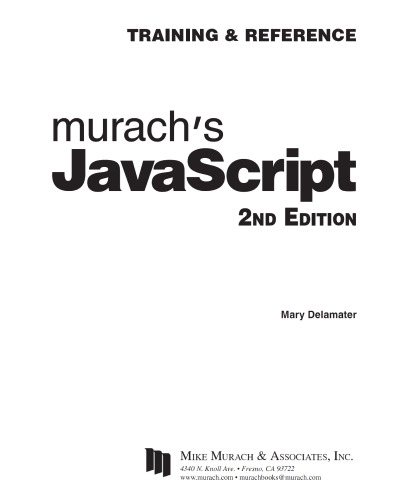 Murach's JavaScript