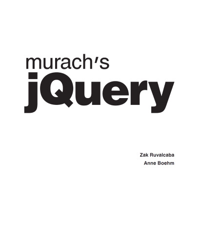 Murach's jQuery