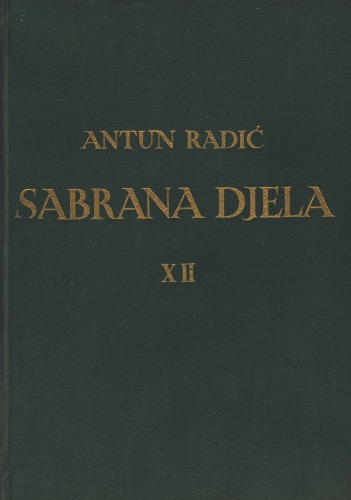 Sabrana djela Antuna Radića XII. Narod i Sabor