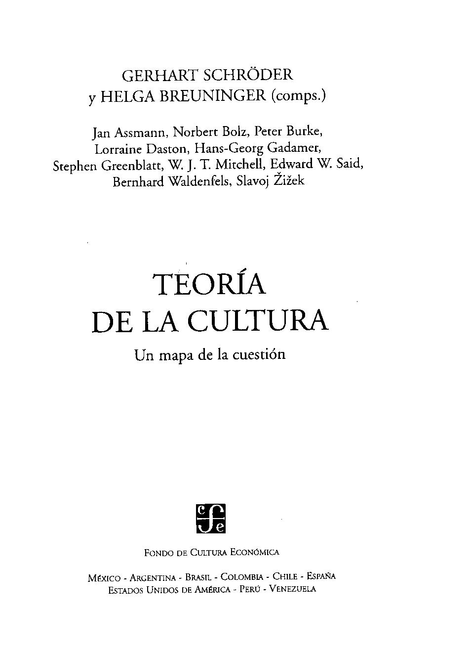 Teoría de la cultura: un mapa de la cuestión