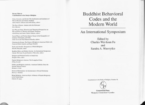 Buddhist behavioral codes and the modern world: an international symposium