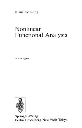 Nonlinear functional analysis