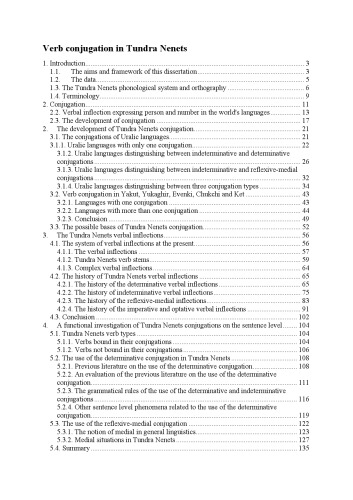 Verb conjugation in Tundra Nenets [PhD thesis]