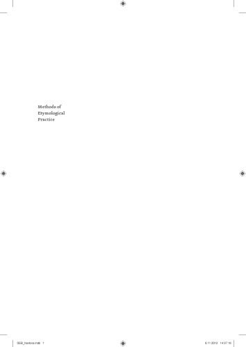 Methods of Etymological Practice