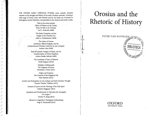 Orosius and the Rhethoric of History