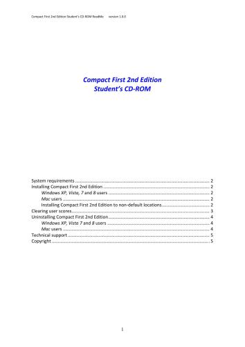 Compact First [Student CD-ROM]
