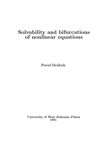 Solvability and Bifurcations of Nonlinear Equations