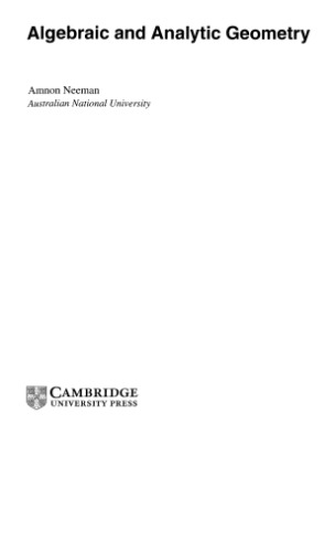 Algebraic and analytic geometry