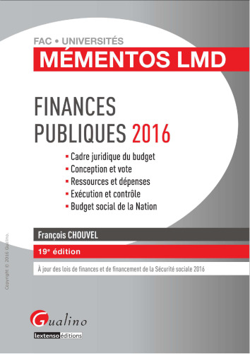 Mémentos LMD - Finances publiques 2016