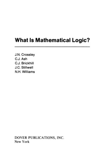 What is mathematical logic?
