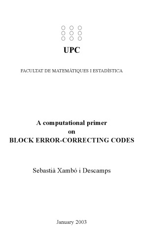 Block error-correcting codes: A computational primer