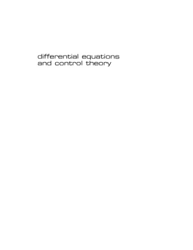 Differential equations and control theory