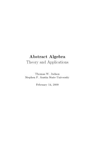 Abstract algebra: Theory and applications